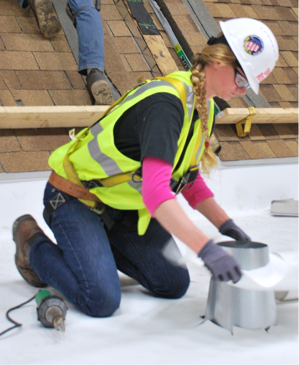 Woman in Roofing